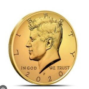 (0345) 2 set John F Kennedy 24K gold plated Half Dollars W/ Certificate.